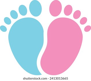 Baby Feet logo icon vector