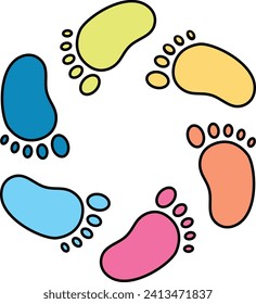 Baby Feet Logo icon vector