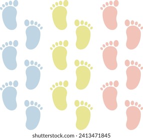 Baby Feet Logo icon vector