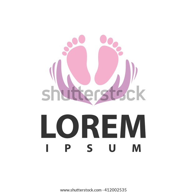 Logo De Pieds De Bebe Icone Pied Image Vectorielle De Stock Libre De Droits