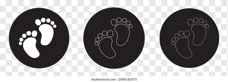 Baby Feet new born. Kids or baby feet and foot steps vector footsteps icon for print. Colorful baby feet Love heart  boy or girl sign. EPS 10