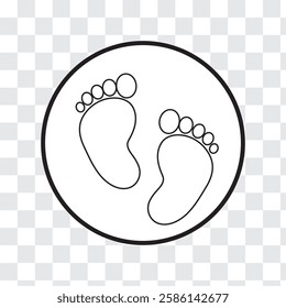 Baby Feet new born. Kids or baby feet and foot steps vector footsteps icon for print. Colorful baby feet Love heart  boy or girl sign. EPS 10