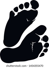 Free Free 223 Silhouette Baby Feet Svg SVG PNG EPS DXF File