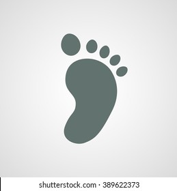 Baby Feet And Steps Icon Vector