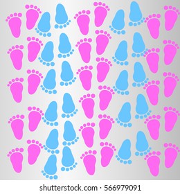 pink baby feet background