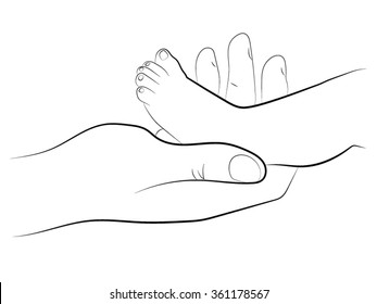 Drawing Baby Feet Images Stock Photos Vectors Shutterstock