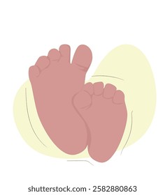 baby feet.Baby foot soles vector