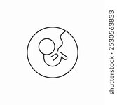 baby fetus birth icon sign vector