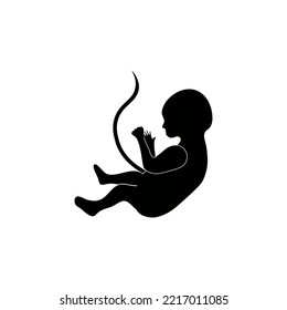 Baby fetus icon. Isolated vector illustration