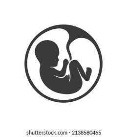 Baby fetus vector icon images