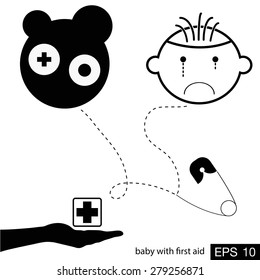 baby with first aid