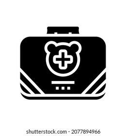 Baby First Aid Kit Glyph Icon Vector. Baby First Aid Kit Sign. Isolated Contour Symbol Black Illustration