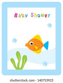 baby fish shower card