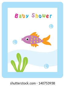 baby fish shower card