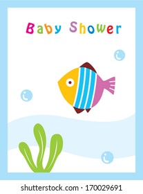 baby fish shower card