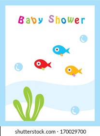baby fish shower card