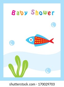 baby fish shower card