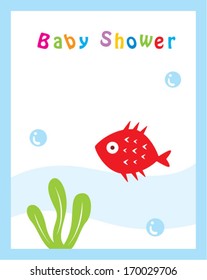 baby fish shower card