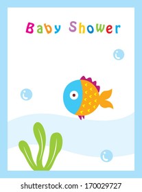 baby fish shower card