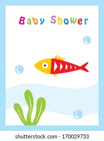 baby fish shower card