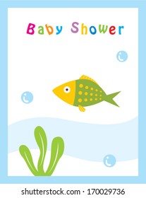 baby fish shower card