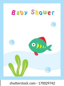 baby fish shower card