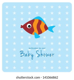 baby fish shower tag