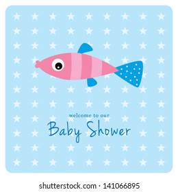 baby fish shower tag