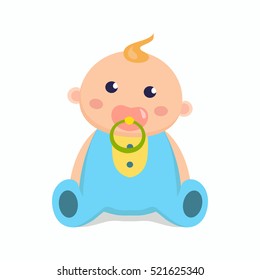 Baby flat icon. Baby boy. Vector illustration.