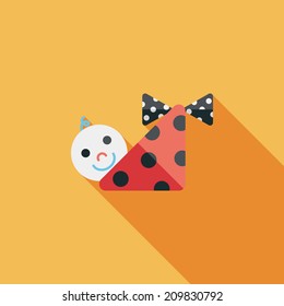 baby flat icon with long shadow