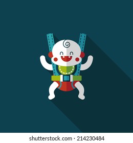 baby flat icon with long shadow