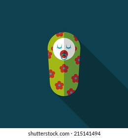 baby flat icon with long shadow