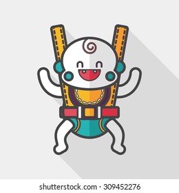 baby flat icon with long shadow, eps10
