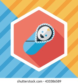 baby flat icon with long shadow
