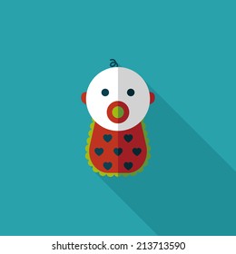 baby flat icon with long shadow,eps 10