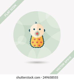 baby flat icon with long shadow,eps 10