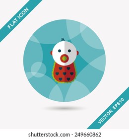 baby flat icon with long shadow,eps 10