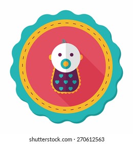baby flat icon with long shadow,eps 10