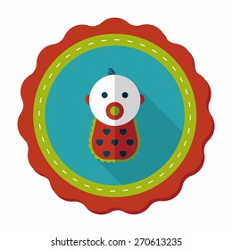baby flat icon with long shadow,eps 10