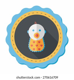 baby flat icon with long shadow,eps 10