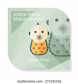 baby flat icon with long shadow,eps 10