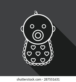 baby flat icon with long shadow,eps 10, line icon