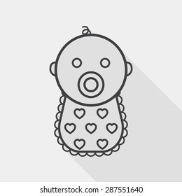 baby flat icon with long shadow,eps 10, line icon