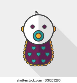 baby flat icon with long shadow,eps 10