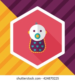 baby flat icon with long shadow,eps 10