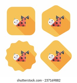 baby flat icon with long shadow,eps10