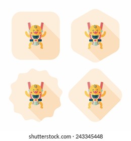 baby flat icon with long shadow,eps10