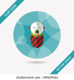 baby flat icon with long shadow,eps10