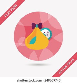 baby flat icon with long shadow,eps10