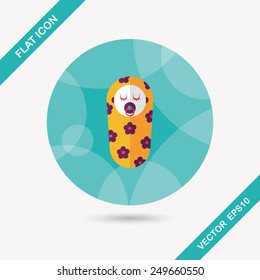 baby flat icon with long shadow,eps10